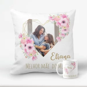 Kit de Presente - Melhor Mãe - Com Foto, Almofada e Caneca