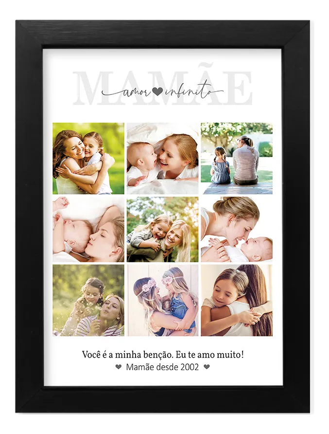 Dia das Mães: ideias de presentes criativos e personalizados. Quadro Criativo com Fotos e Mensagem